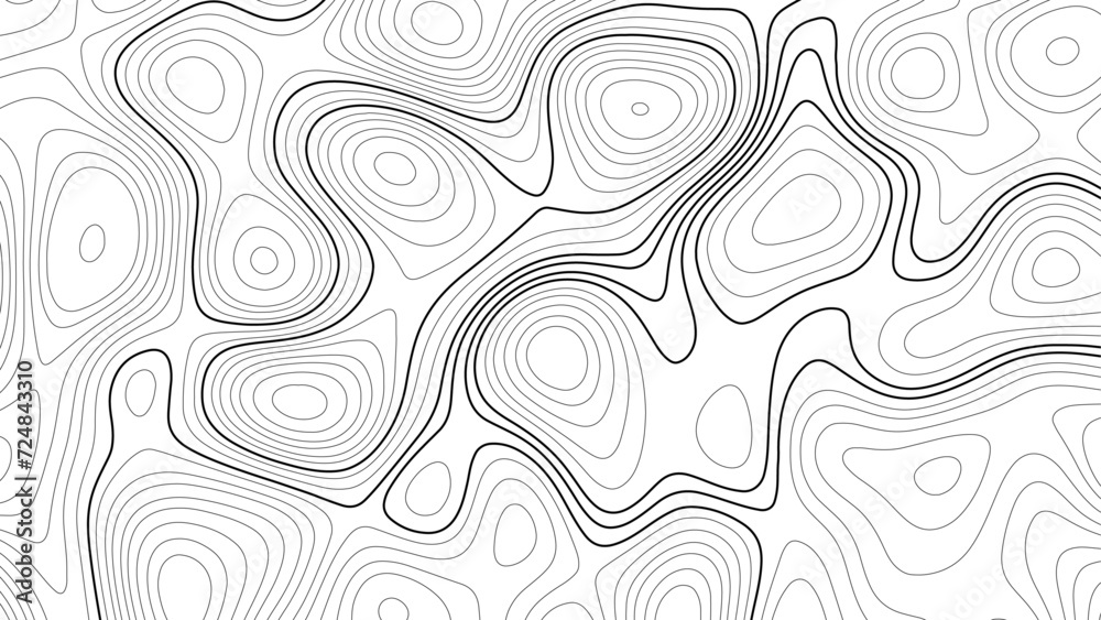 Topo contour map on white background, Universe topography map on white background, Topography geography map on white background, Terrain topography map on white background,	