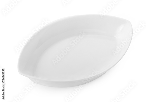 empty white bowl isolated on white background.