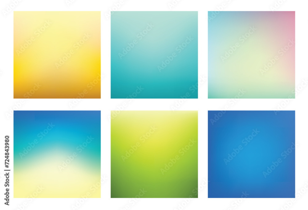 Gradient background collection. Vector Illustration