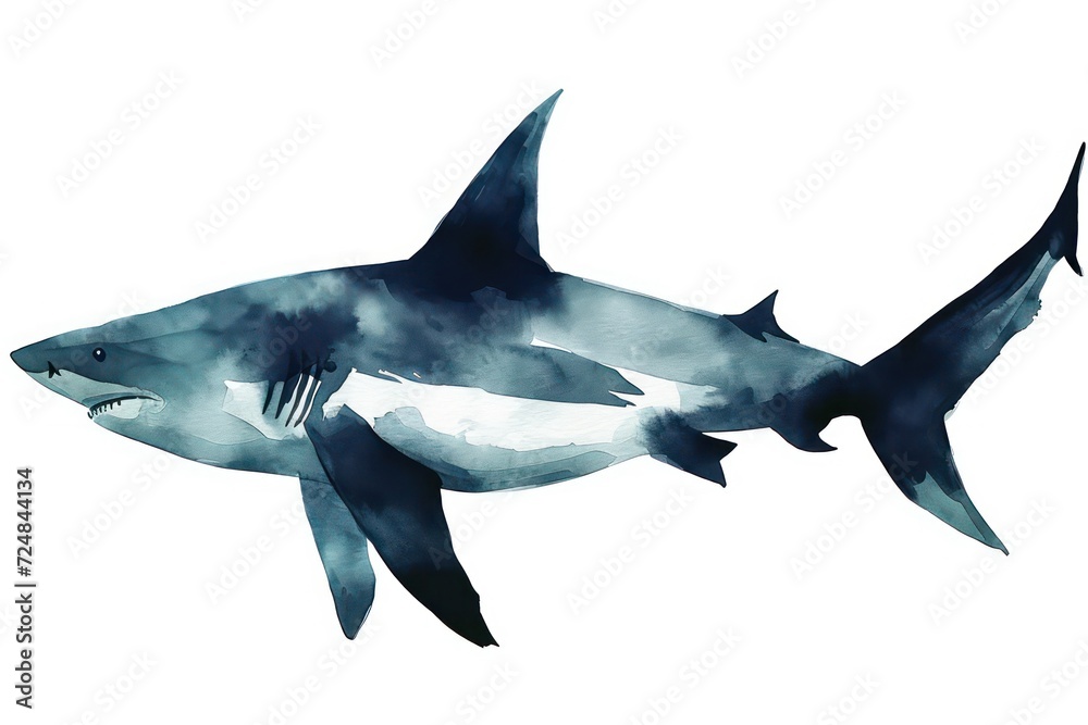Fototapeta premium paint strokes of a great white shark
