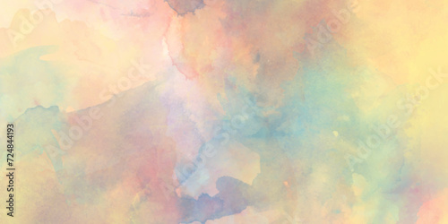 Abstract hand drawn watercolor drawing on a paper, Abstract bright and shinny lovely soft color watercolor background, Colorful and bright watercolor background texture with watercolor splashes.