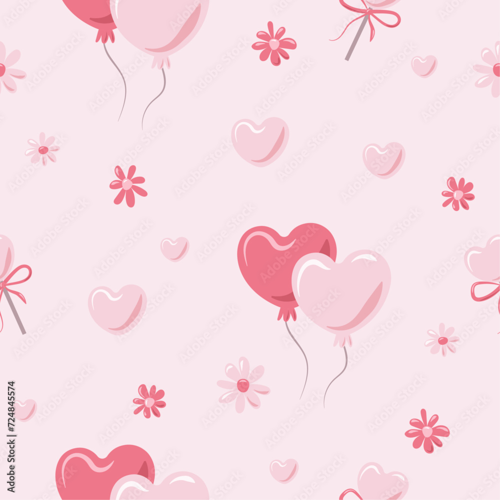 seamless pattern, lovely romantic background, great for Valentine's Day, Mother's Day, textiles, wallpapers, banners - vector design