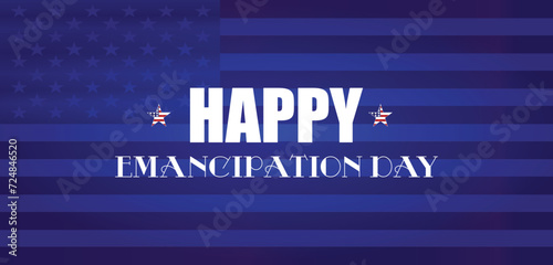 Happy mancipation Day Amazing Text illustration Design photo