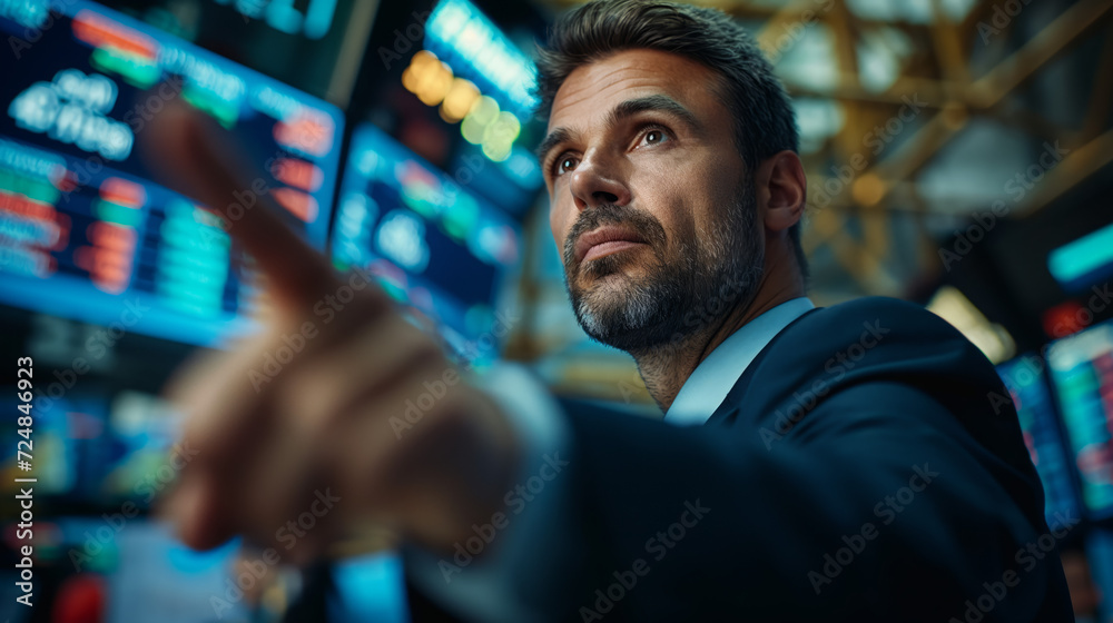 Business Professional Making Decisions in Financial Market Business Professional Making Decisions in Financial Market