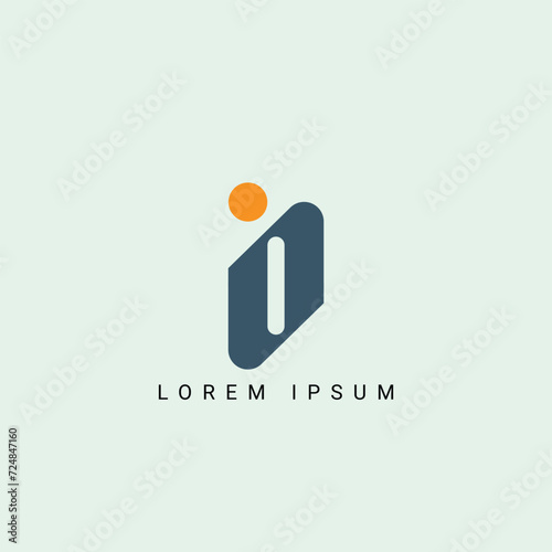 Alphabet io or oi illustration monogram vector logo template