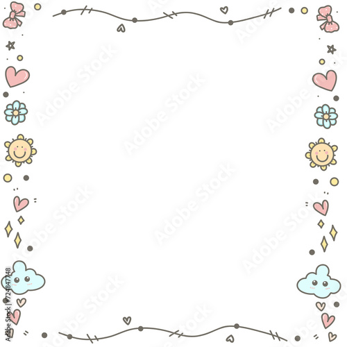 Cute doodle frame