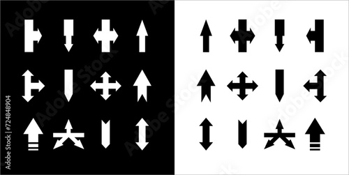  Illustration vector graphics a set of arrow icons