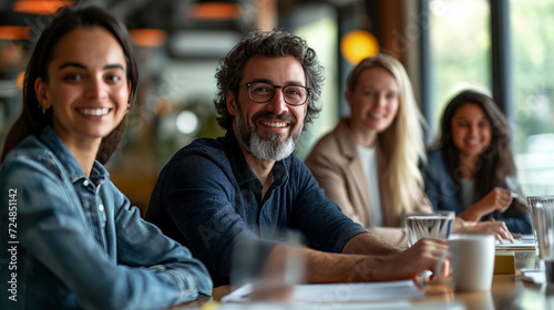 Confident Business Team in a Meeting