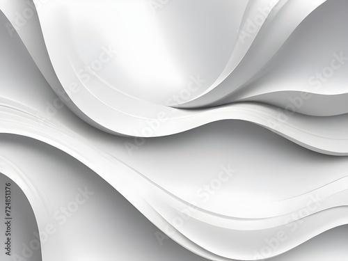 Photo abstract smooth white color wave background