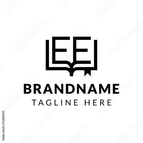 Letters EE Book Logo, suitable for business related to book with EE initials