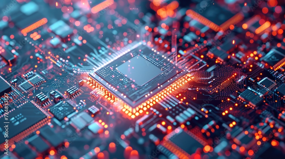 Close-up of a phone's AI chip processor, surrounded by digital representations of security algorithms and data encryption Close-up of a phone's AI chip processor, surrounded by digital representations of security algorithms and data encryption
