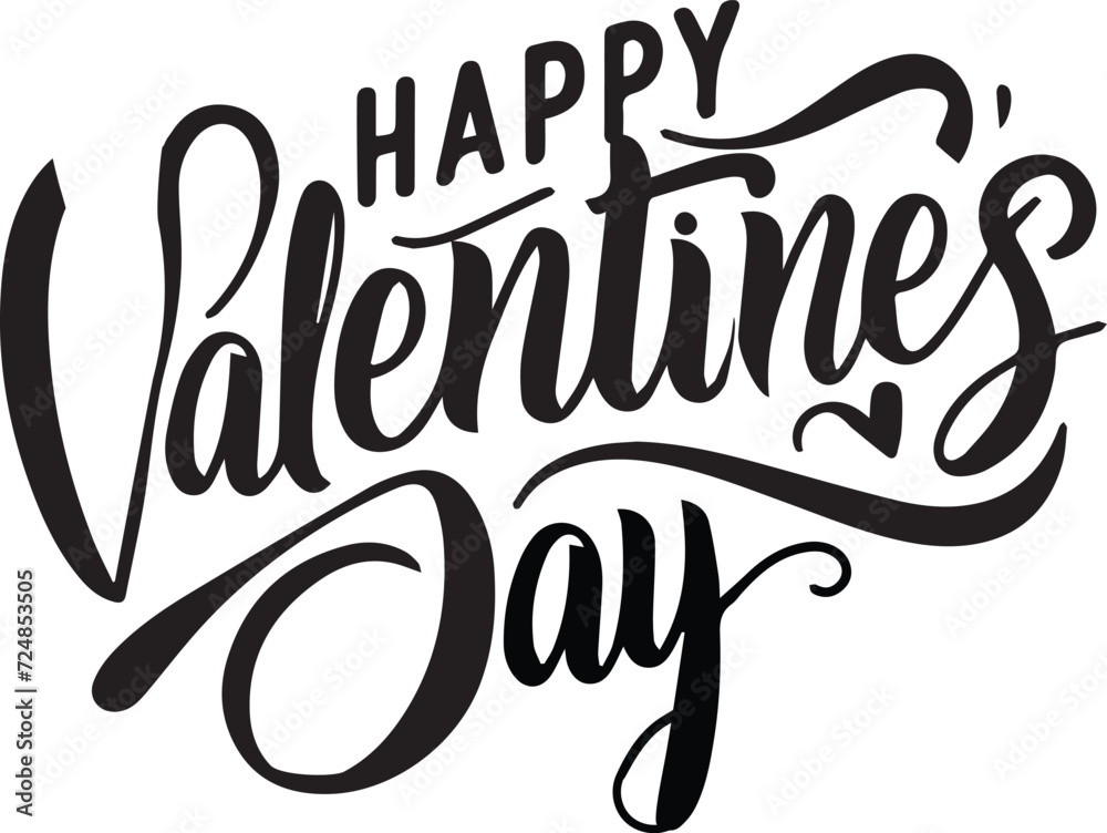 Happy Valentines Day typography, Calligraphy, T-shirt Design. Happy Valentines Day typography, Calligraphy, T-shirt Design.