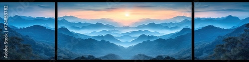 Sunrise Serenity: A Panoramic Mountain View