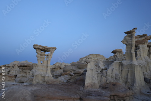 Strange Rock Formation in Bisti Badlands (Alien Throne) New Mexico