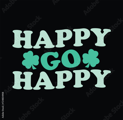 happy go happy st Patrick leaf