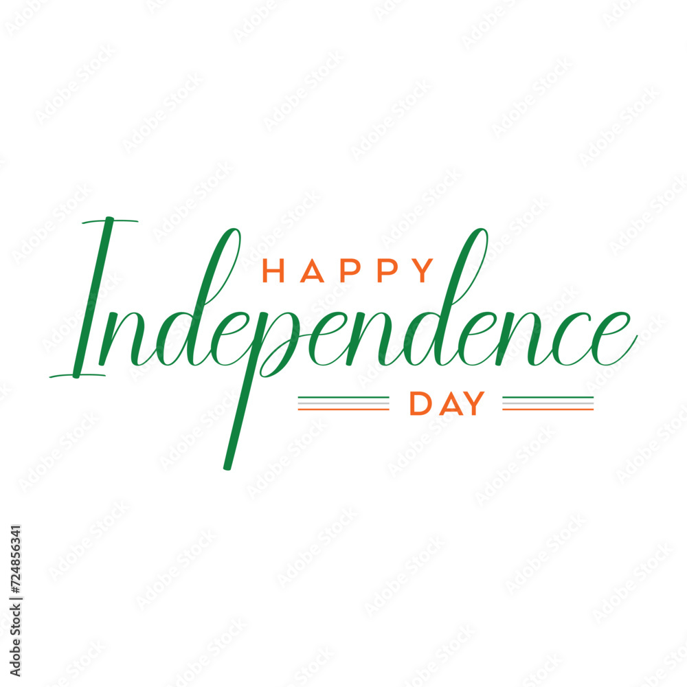 happy independence day India greetings. vector illustration design.
