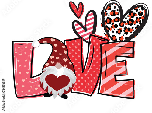 Love written with Santa - love valentines design