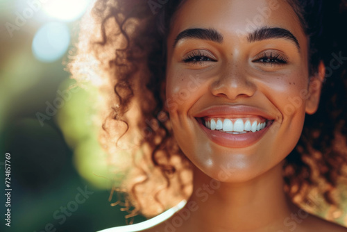 young beautiful woman smiling, concept for dental care