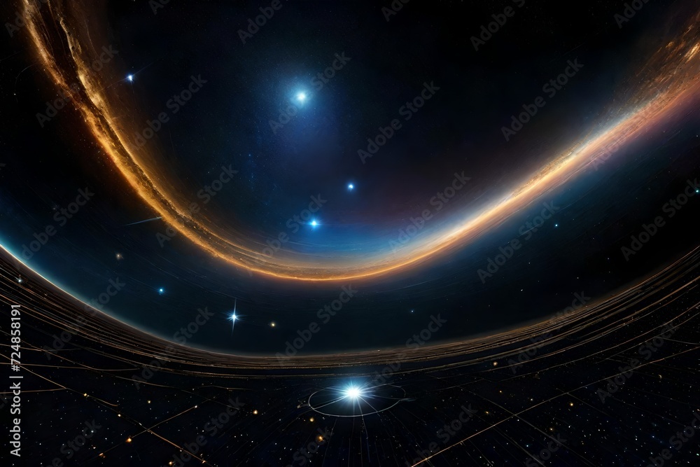 A celestial dance of planets and stars, with gravitational forces producing beautiful patterns in the vastness of the virtual night sky. A celestial dance of planets and stars, with gravitational forces producing beautiful patterns in the vastness of the virtual night sky.