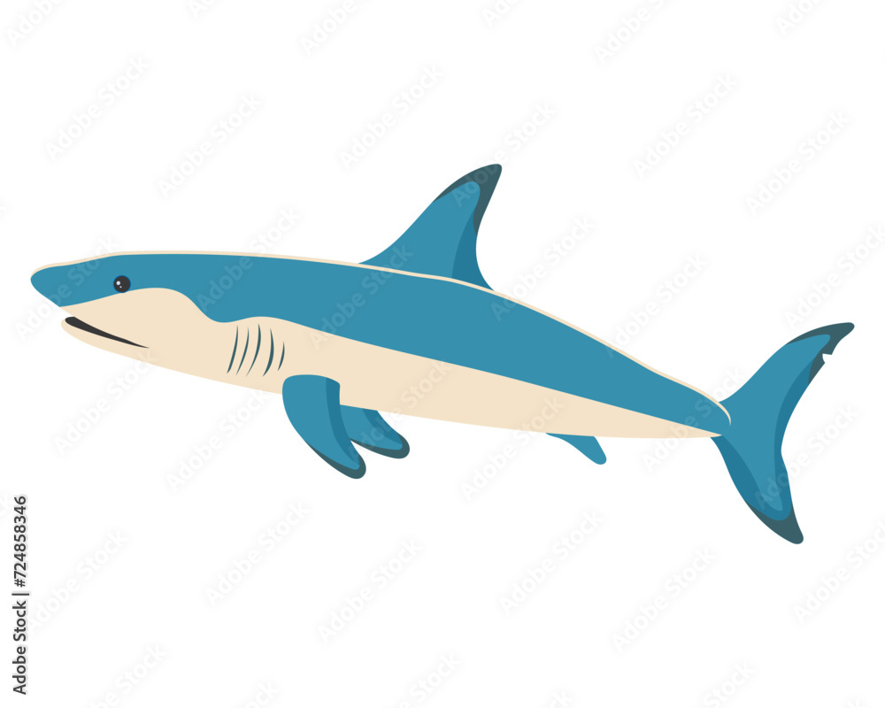 Sea fish, ocean shark. Zoological concept. Sea animals illustration, vector Sea fish, ocean shark. Zoological concept. Sea animals illustration, vector