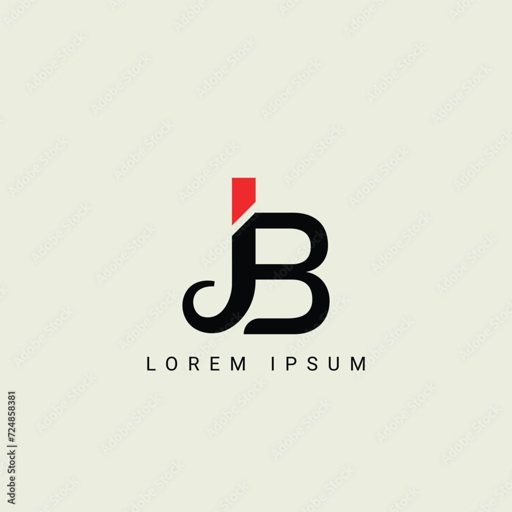 Alphabet JB or BJ illustration monogram vector logo template Alphabet JB or BJ illustration monogram vector logo template