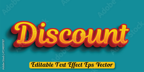 Discount gradient color editable 3d text effect eps vector

