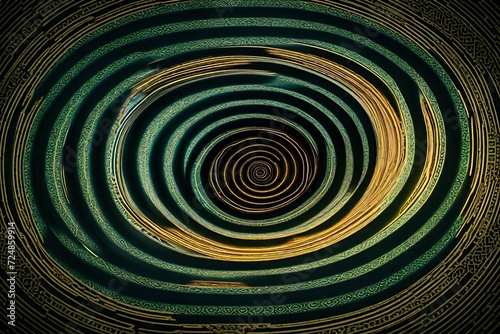 A dreamy ripple effect, as if a stone were dropped into a placid pond, forming concentric waves of intriguing patterns. 