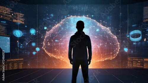 silhouette of a person in a tunnel