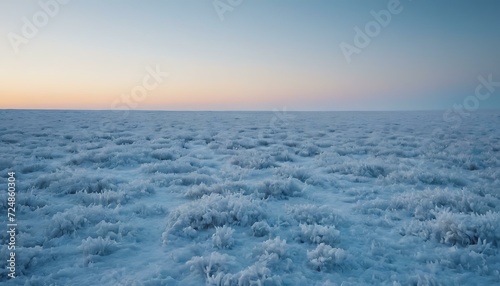 Frosty tundra gradient from icy blue to snow white © Hans