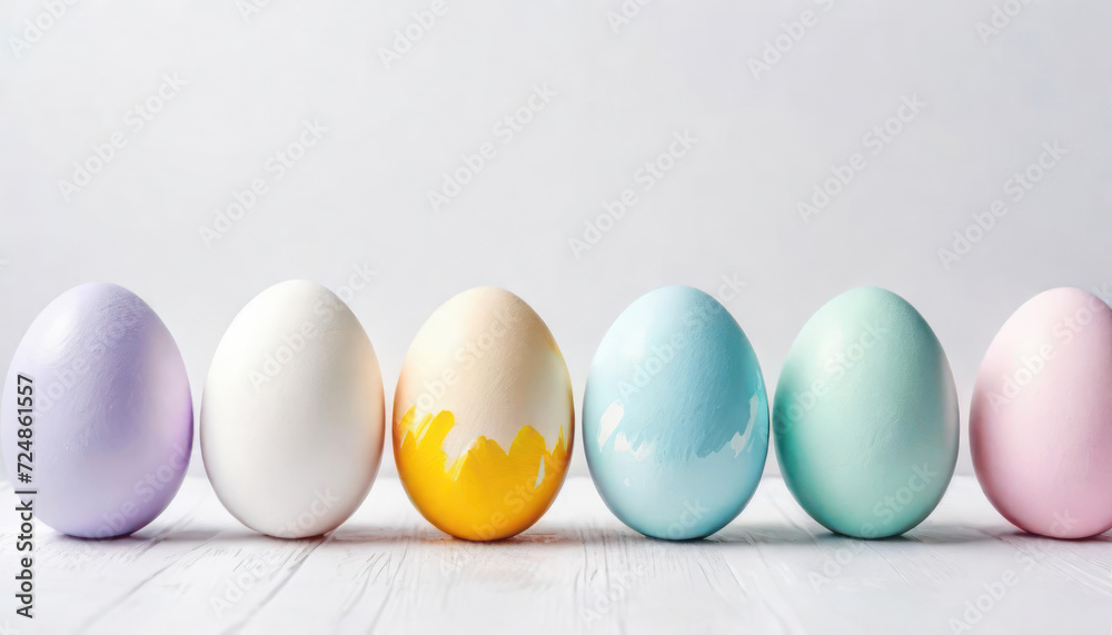 Beautiful pastel easter eggs with copy space Beautiful pastel easter eggs with copy space