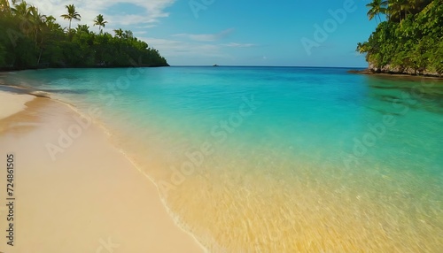 Tropical paradise gradient from sunshine yellow to aquamarine