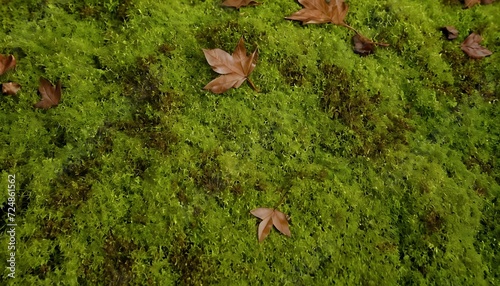 Enchanted forest floor gradient from moss green to earthy brown © Hans