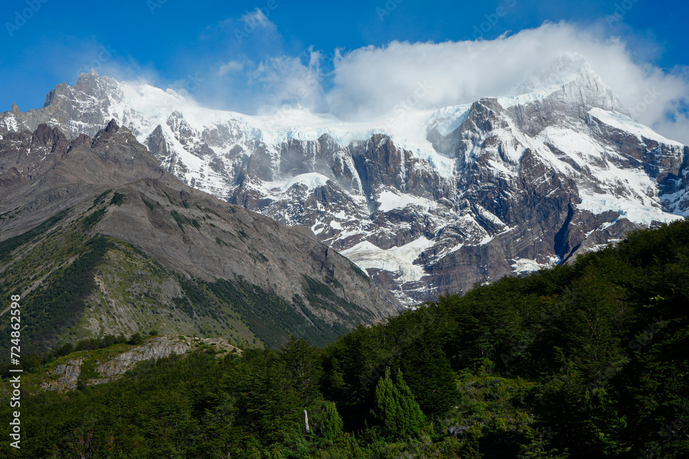 Glacier del Francés, Mountain Glacier - Patagonia, Torres del Paine National Park 