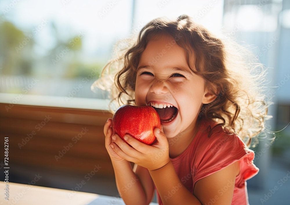Happy Smiling Child with Apple
An Apple a Day Keeps the Dentist Away Happy Smiling Child with Apple
An Apple a Day Keeps the Dentist Away