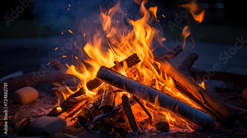 Campfire fire Flames background