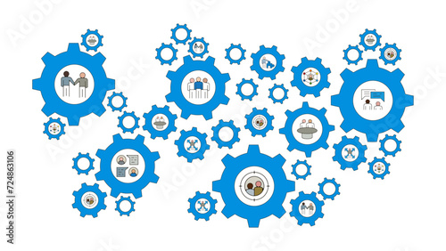 Fond engrenages team teambuilding travail entreprise