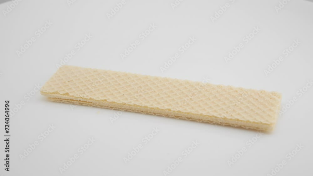 Waffle biscuit with white filling. Closeup. Waffle biscuit with white filling. Closeup.