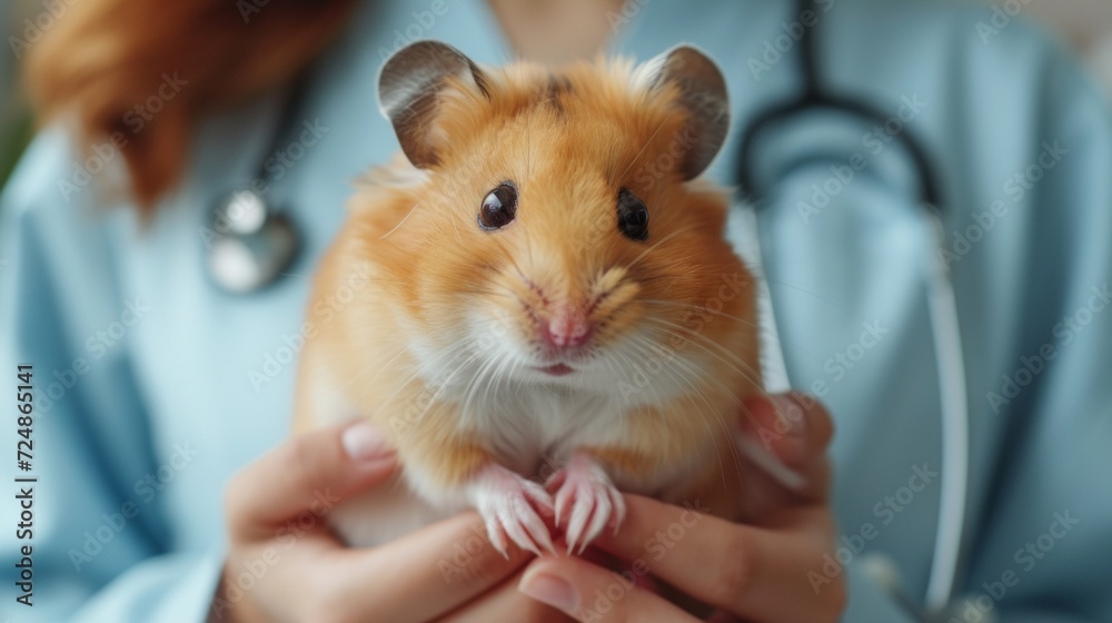 Hamster, a female veterinarian who specializes in pet care. This image captures the professionalism and care of the facility, with a particular focus on pet care. Hamster, a female veterinarian who specializes in pet care. This image captures the professionalism and care of the facility, with a particular focus on pet care.