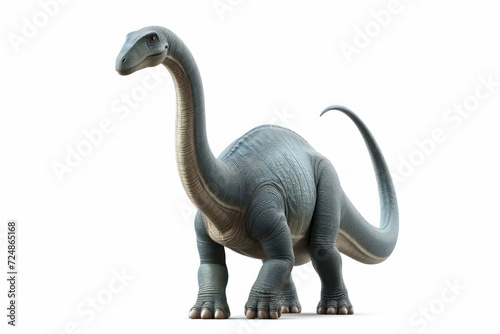 real photo of a Brachiosaurus isolated on solid white background. ai generative © Anna