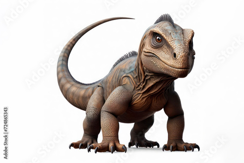 real photo of a Iguanodon isolated on solid white background. ai generative © Anna