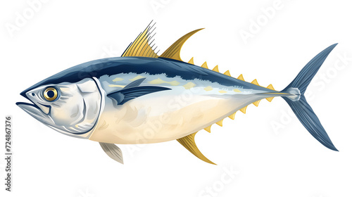 International Tuna Day  2 May  Vector Illustration Of Tuna Fish On Isolated Background  World Sea Life Day  World Fish Day  World Ocean Day  Generative Ai