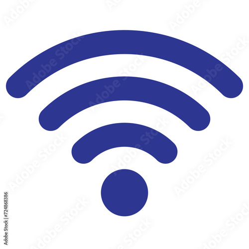 drak blue-colored wifi icon