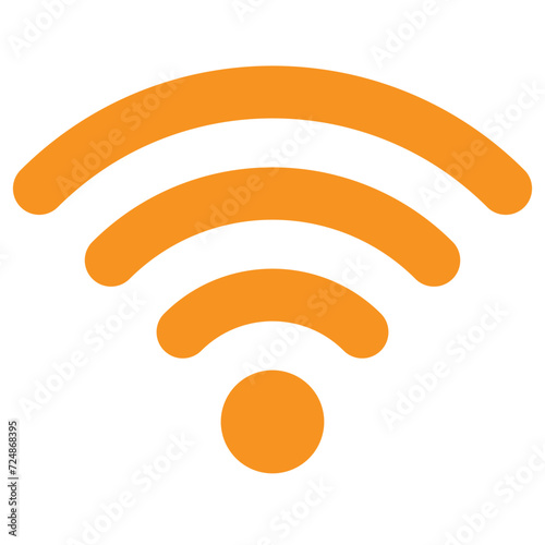 drak yellow-colored wifi icon