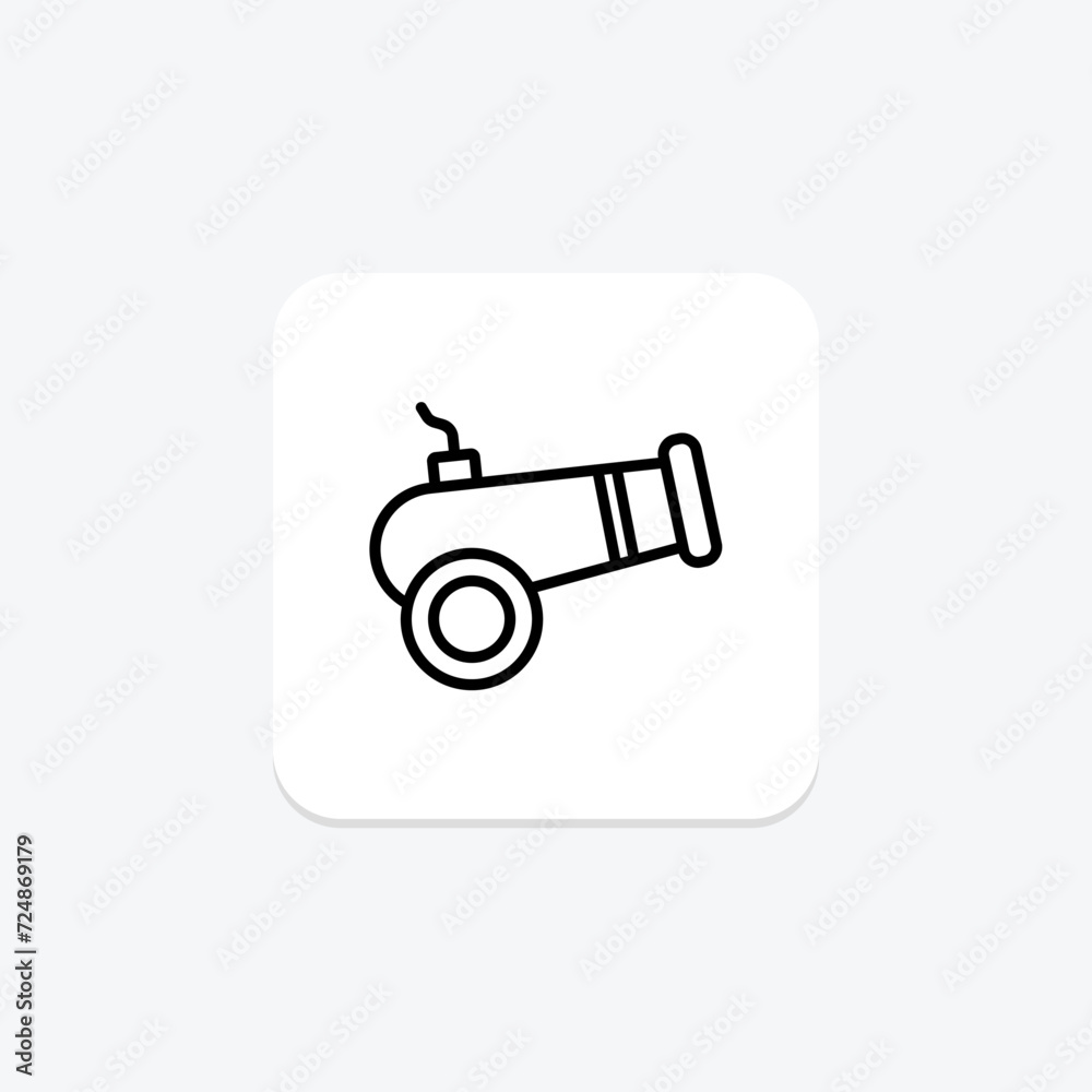 Ramadan Cannon icon, cannon, tradition, ramadan tradition, ramadan cannon cultural celebration line icon, editable vector icon, pixel perfect, illustrator ai file Ramadan Cannon icon, cannon, tradition, ramadan tradition, ramadan cannon cultural celebration line icon, editable vector icon, pixel perfect, illustrator ai file