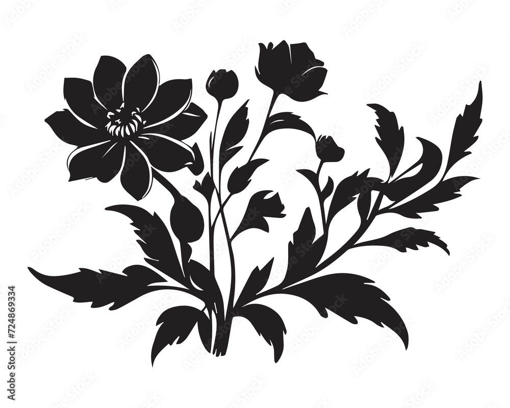 Floral Flower Shilhoute Vector Art Design Floral Flower Shilhoute Vector Art Design
