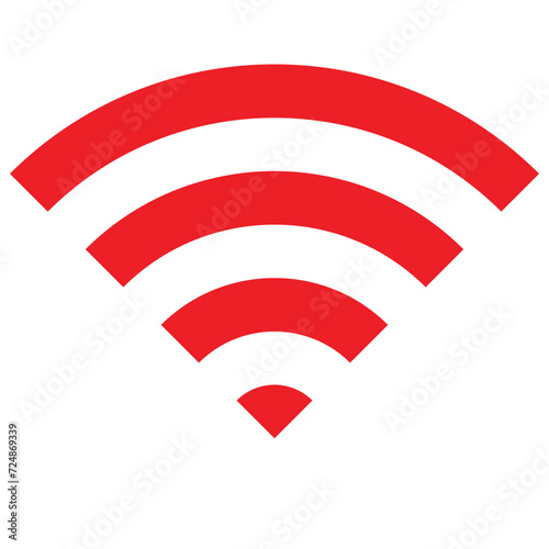 Red-colored wifi icon