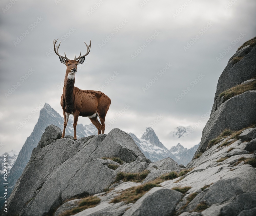 mountain goat on the mountain