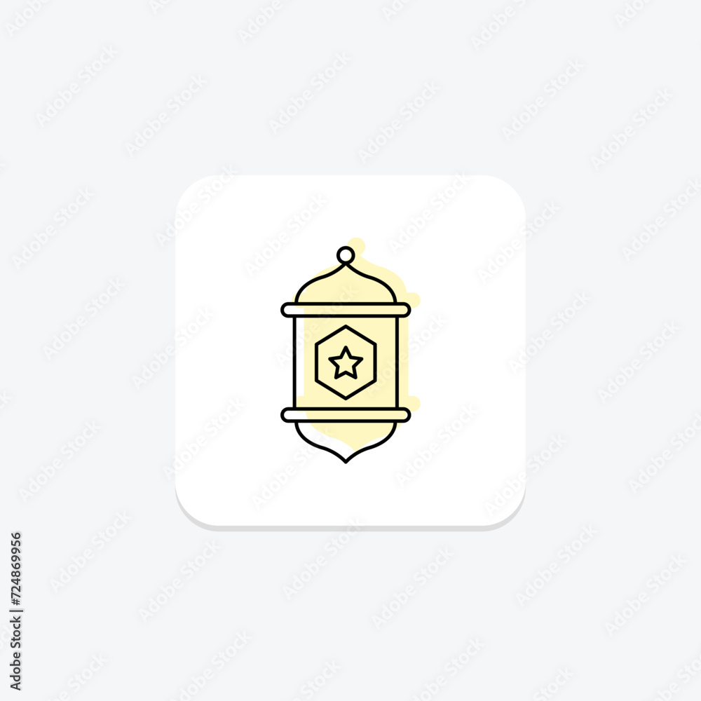 Decorative Fanous icon, fanous, lantern, decorative fanous festive lantern, cultural celebration color shadow thinline icon, editable vector icon, pixel perfect, illustrator ai file Decorative Fanous icon, fanous, lantern, decorative fanous festive lantern, cultural celebration color shadow thinline icon, editable vector icon, pixel perfect, illustrator ai file