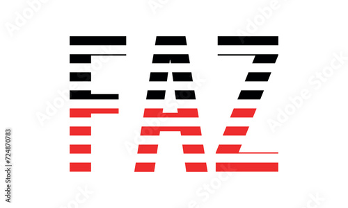 FAZ three initial letter iconic line negative space minimal logo design vector template. monogram, abstract, wordmark, business, typography, minimalist, brand, company, flat, modern, unique, simple