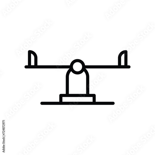 teeter tooter icon with white background vector stock illustration photo